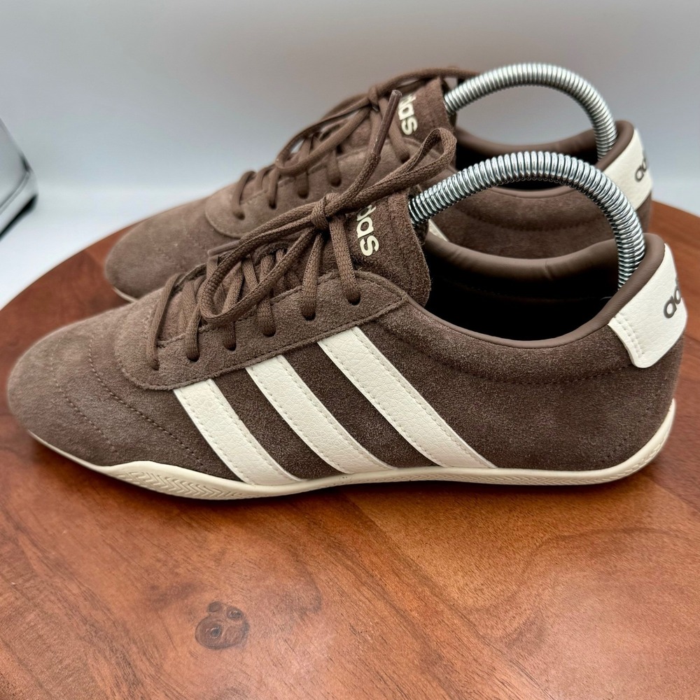 Adidas Grand Court Lo Sneakers Women 9 Brown Earth Strata Off White JQ7226 Retro - Picture 6 of 12